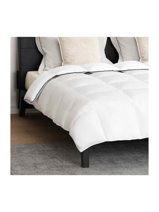 vidaXL Bettdecken-Set Doppelbett mit Microfiber-Füllung 200x240cm White 3Stück