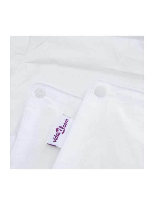 vidaXL Bettdecken-Set Großes Doppelbett mit Microfiber-Füllung 220x260cm White 3Stück