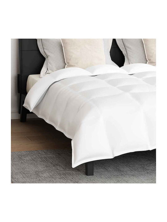 vidaXL Bettdecken-Set Doppelbett mit Microfiber-Füllung 200x200cm White 3Stück