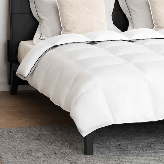vidaXL Duvet Set Queen with Microfiber Filling 220x260cm White 3pcs