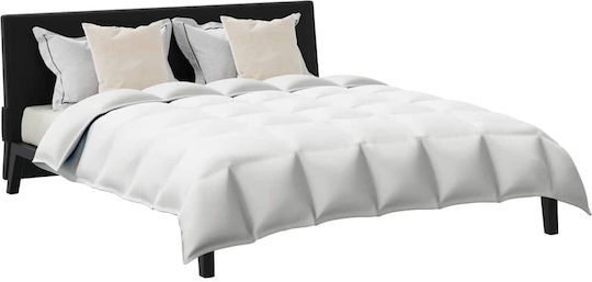 vidaXL Комплект Пухено Куинсайз с Пълнеж Microfiber 240x200бр Бял 3бр