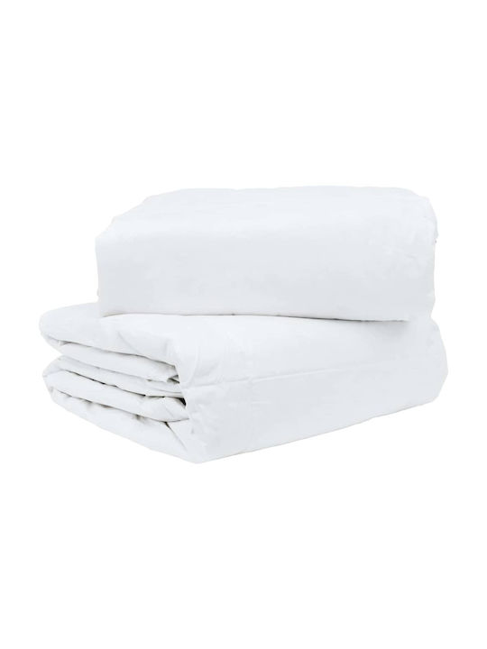vidaXL Bettdecken-Set Großes Doppelbett mit Microfiber-Füllung 240x200cm White 3Stück