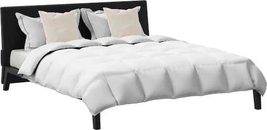 vidaXL Bettdecken-Set Großes Doppelbett mit Microfiber-Füllung 240x220cm White 3Stück