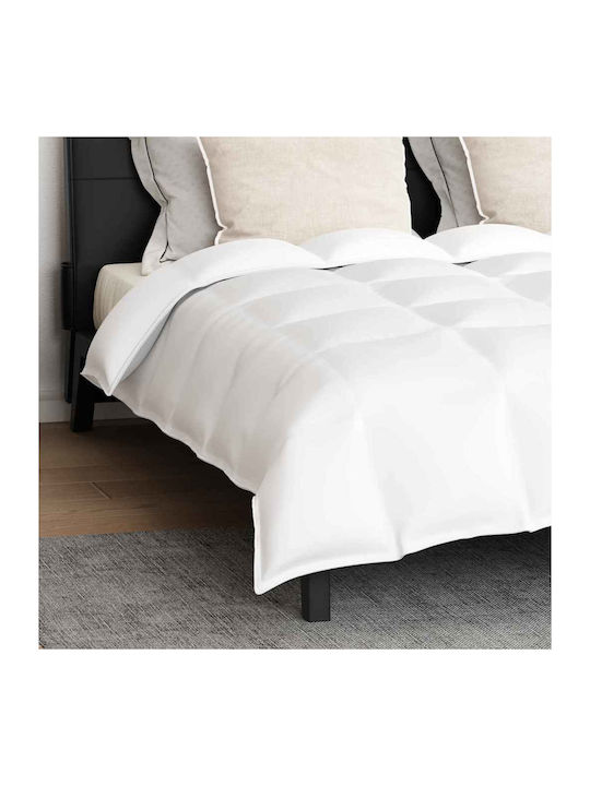 vidaXL Duvet Set Double with Microfiber Filling 200x220cm White 3pcs