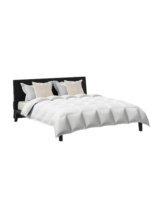 vidaXL Duvet Set Queen with Microfiber Filling 220x260cm White 3pcs
