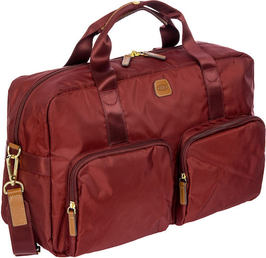 Bric's Milano Burgundy Fabric Sack Voyage M46cm