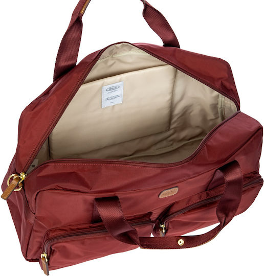 Bric's Milano Burgundy Fabric Sack Voyage M46cm