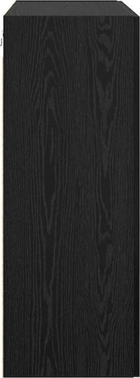 vidaXL Bathroom Cabinet L69.5xW34xH90cm Black