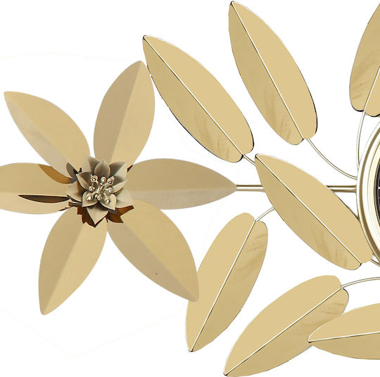 Keskor Wall Clock Metallic Gold 115x43cm