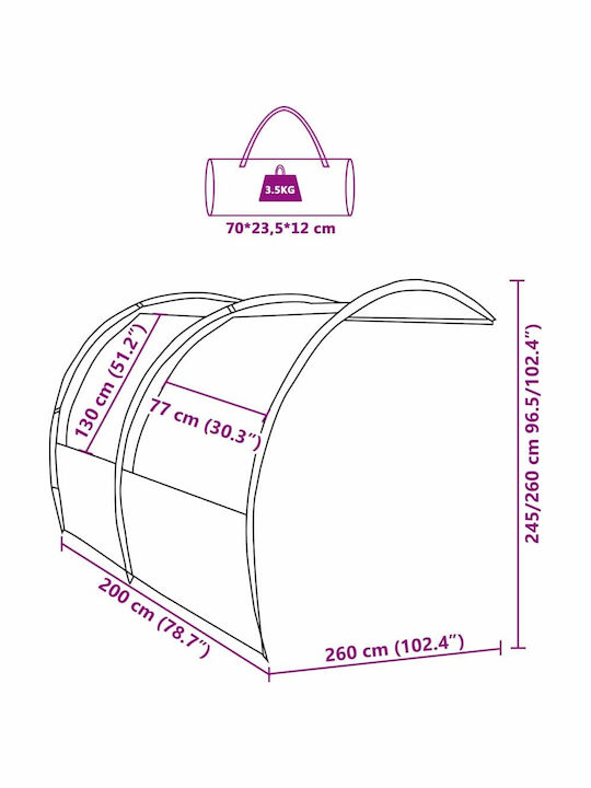 vidaXL Tenda laterală Terasă Albastru x2m