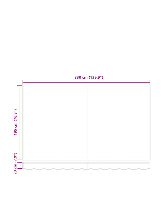 vidaXL Terrace Wall Tent Brown 3.5x2cm