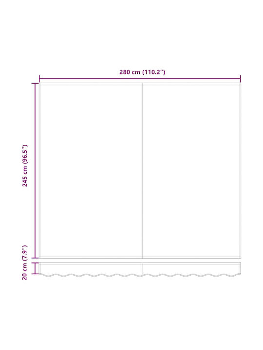 vidaXL Awning Frame for Terrace 3x2.5m