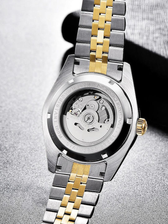 Pagani Design Herrenuhr Chronograph Automatisch mit Gold Metallarmband