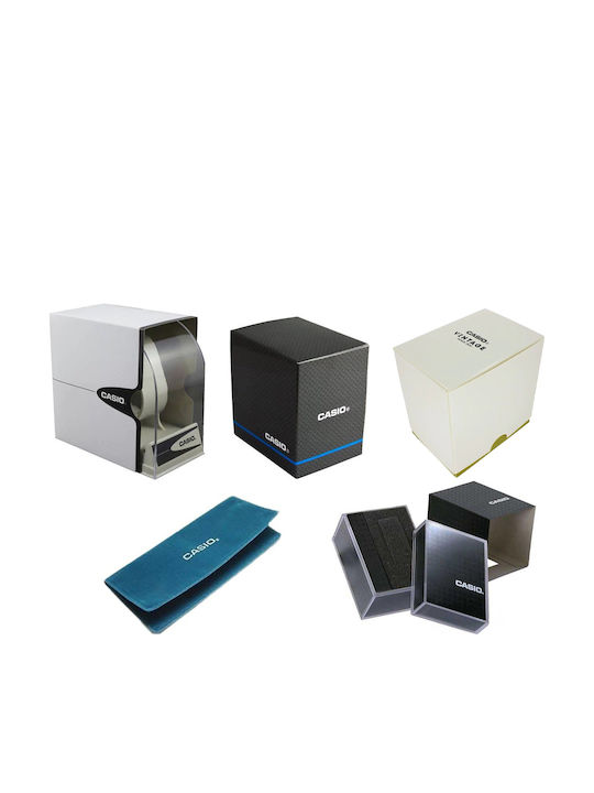 Casio Collection Herrenuhren 40mm Batterie mit Blauem Rostfreiem Stahlarmband