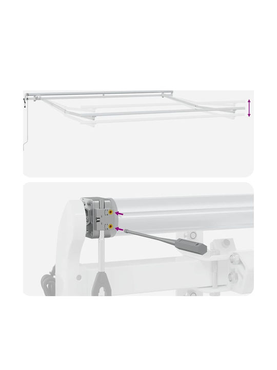vidaXL Τέντα Βεράντας Λευκή 3.5x2.5m