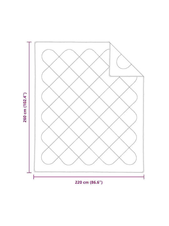 vidaXL Κουβέρτα King Size 260x220εκ. Λευκό