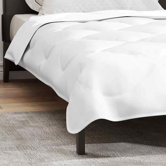 vidaXL Κουβέρτα Μονή 155x200εκ. Λευκό