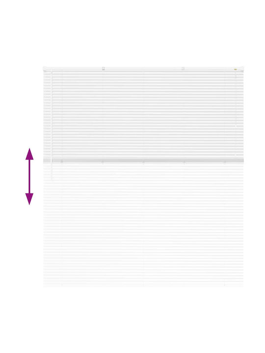 vidaXL Shade Blind Aluminum in White Color L160xH175cm