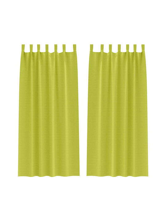 vidaXL Green Blackout Window Curtains Set with Tabs 140x245cm