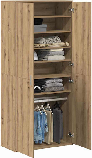 Dulap De Depozitare Pentru Birou Din Lemn Nucă 80x39x178cm