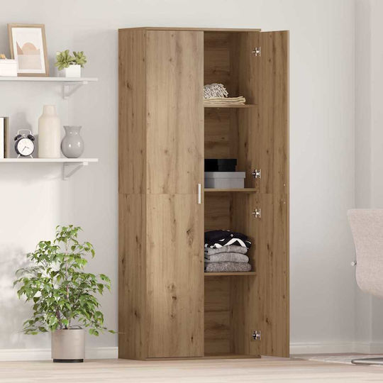 Ντουλάπα Γραφείου Ξύλινη Δρυς 70x35x180cm