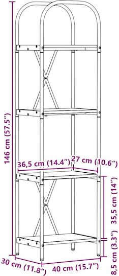 Unitate TV pentru sufragerie Coffee L40xA30xÎ146cm