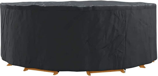 vidaXL Waterproof Dining Table Cover Black 244x244x71cm