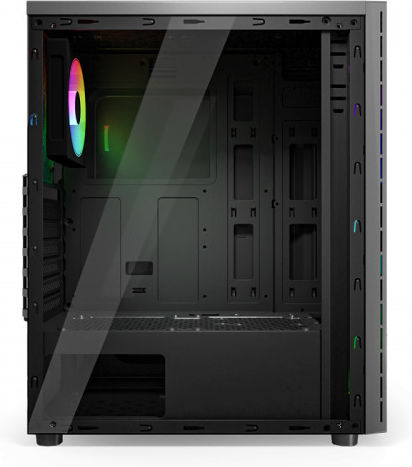 NJOY Anil Gaming Middle Tower Carcasă Calculator cu Fereastră Laterală și Iluminare RGB Negru