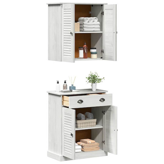 vidaXL Bathroom Cabinet L67.5xW34xH80cm Natural