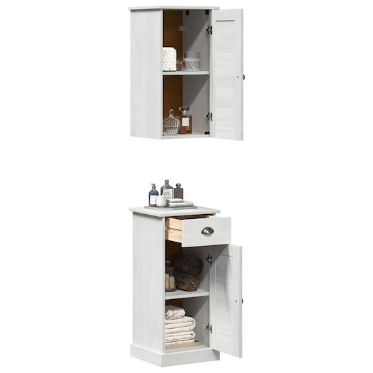 vidaXL Bathroom Cabinet L37xW34xH80cm Brown