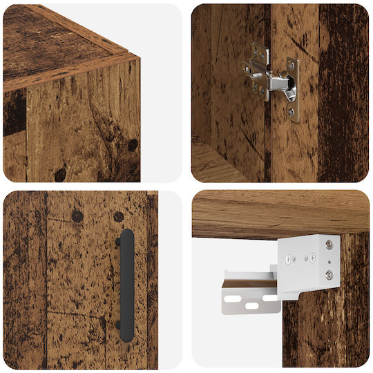 vidaXL Badezimmerschrank B69.5xT34xH90cm Braun