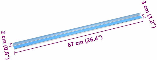 Vidaxl Βάση Σκάλας 10 Pcs Ασημί 67 Cm Αλουμίνιο
