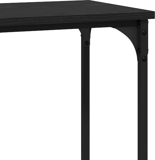 Console Table Wood & Metal Black Oak L101xW30.5xH75cm
