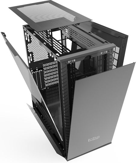 PCCOOLER IE200 Gaming Middle Tower Carcasă Calculator cu Fereastră Laterală Negru