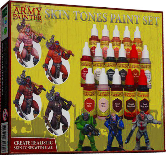 The Army Painter Skin Tones Paint Set Σετ Χρώματα Μοντελισμού 18ml 18τμχ