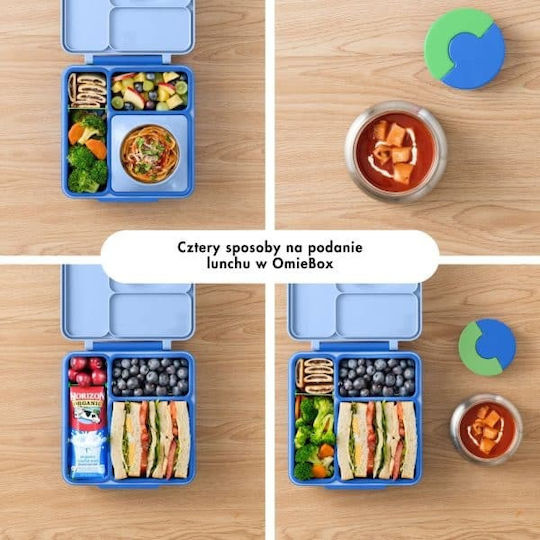 Omie Omiebox Plastic Kids' Food Container Blue