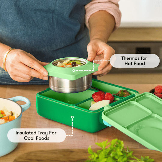 Omie Omiebox Plastic Kids' Food Container Green