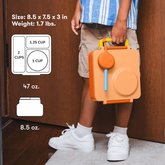 Omie Omiebox Plastic Kids' Food Container Orange