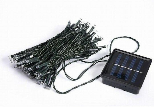 100 Lights LED 21m. Cold White Solar in String 1pcs