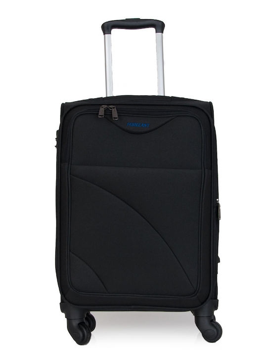 Forecast 8317 Cabin Travel Suitcase Fabric Black with 2 Wheels Height 55cm