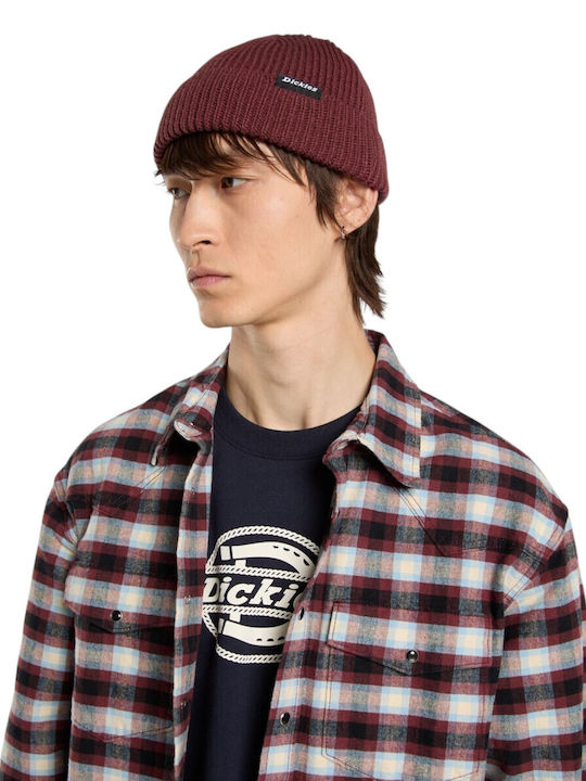 Woodworth Beanie Ανδρικός Σκούφος Πλεκτός σε Μπορντό χρώμα