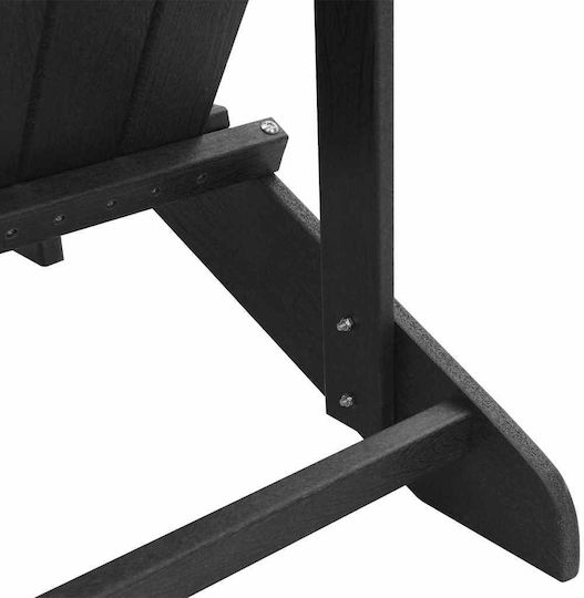 vidaXL Καρέκλα Παραλίας Μαύρη 83x75x92εκ.