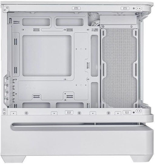 Asus Prime AP202 Gaming Mini Tower Computer Case with Side Window and ARGB Lighting White