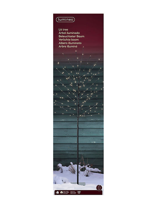 Brad de Crăciun 180cm cu Iluminare LED Negru