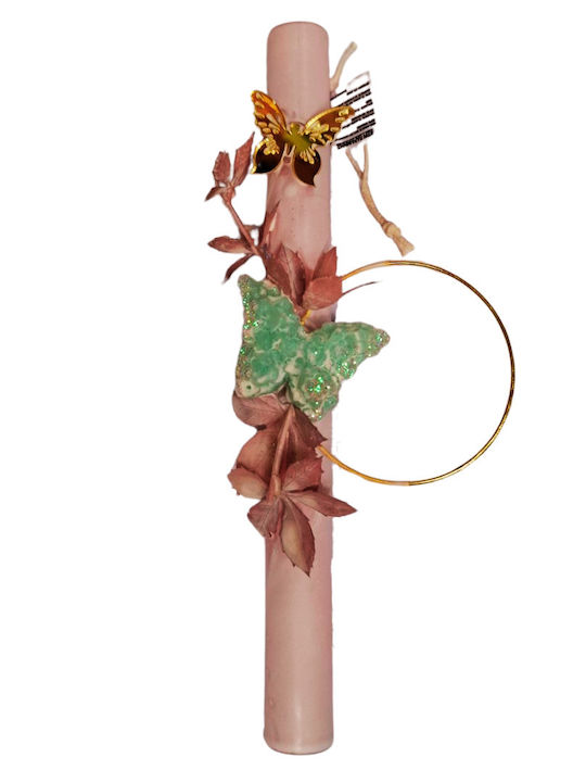 Easter Candle Butterfly Round