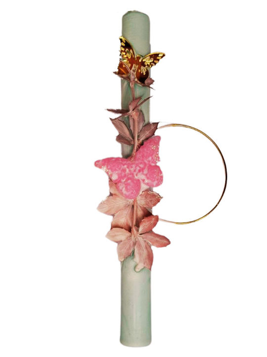 Easter Candle Butterfly Round