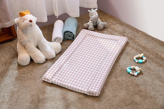 Bebeluca Στρωματάκι από Πλαστικό Pink Gingham 70x38cm