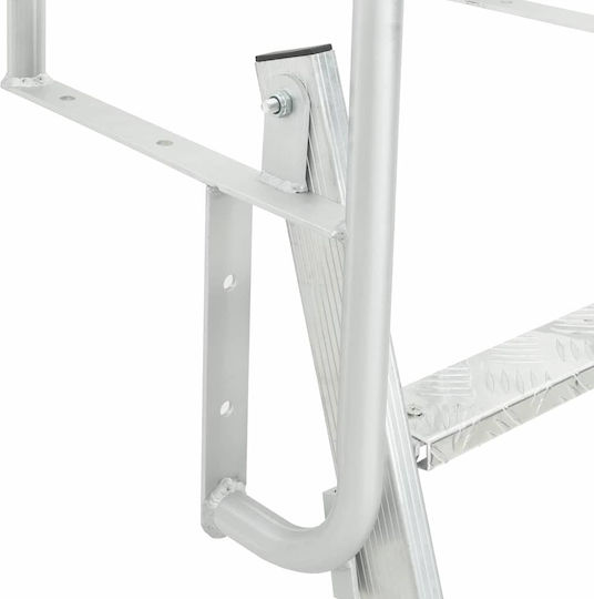 vidaXL 4 Steps Folding Boat Ladder