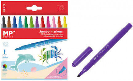 Madrid Papel Jumbo Markers Drawing Markers Thick Set 12pcs