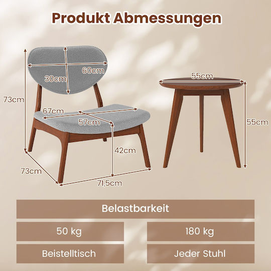 Costway Wohnzimmer Set 3 Stück JV12884GR